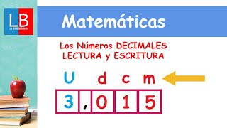 Los Números DECIMALES LECTURA y ESCRITURA ✔👩‍🏫 PRIMARIA [upl. by Kauppi]