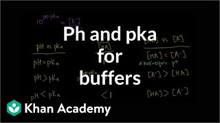 pH and pKa relationship for buffers  Chemistry  Khan Academy [upl. by Mercie]