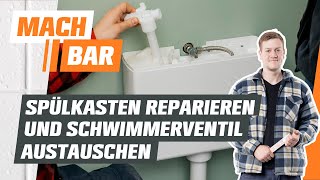 Spülkasten reparieren und Schwimmerventil austauschen  OBI [upl. by Giavani]