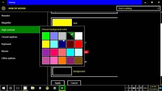 Windows 10 How to enable and customize high contrast settings for visually impared [upl. by Aillimac]