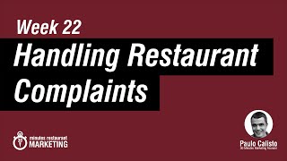 Handle Customer Complaints in a Restaurant [upl. by Amor]