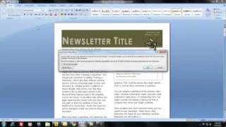 How do I create and distribute a newsletter using MS Word [upl. by Haliled]