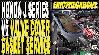 Honda J Series V6 Valve Cover Gasket Replacement [upl. by Vaules530]