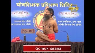 Gomukhasana Cow Pose  Swami Ramdev [upl. by Lombardy]