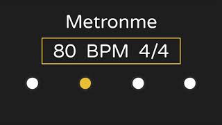 Metronome  80 BPM  44 Time with Accent [upl. by Buller]