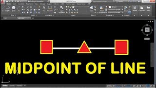 How to Find the Midpoint of a Line in AUTOCAD 2018 [upl. by Phiona]