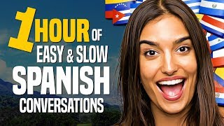 Learn SPANISH A 1HOUR Beginner Conversation Course for daily life  OUINOcom [upl. by Malchus79]