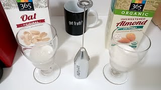 Oat Milk vs Almond Milk part 2 Frothing Test [upl. by Eniale62]