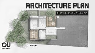 Easy Architecture Plan in Adobe Photoshop [upl. by Oringas]