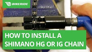 How to Install a Shimano HG or IG Chain [upl. by Aitnohs]