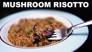 Mushroom risotto with homemade mushroom stock [upl. by Allister]