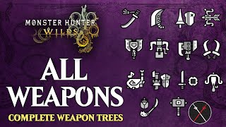 MH WILDS  ALL WEAPON TREES [upl. by Magdaia]