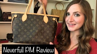 REVIEW Louis Vuitton Neverfull PM What Fits Mod Shots MM Comparison [upl. by Valtin]