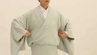 How to Wear a Kimono Part 3 How to put on the kimono [upl. by Alimat]